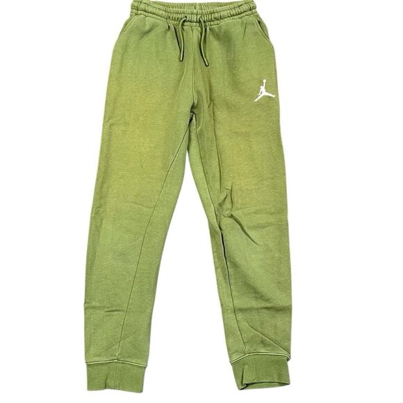 Nike Jordan Essentials Jumpman Fleece Olive Sweatpants Large (12-13 years) - Picture 1 of 9